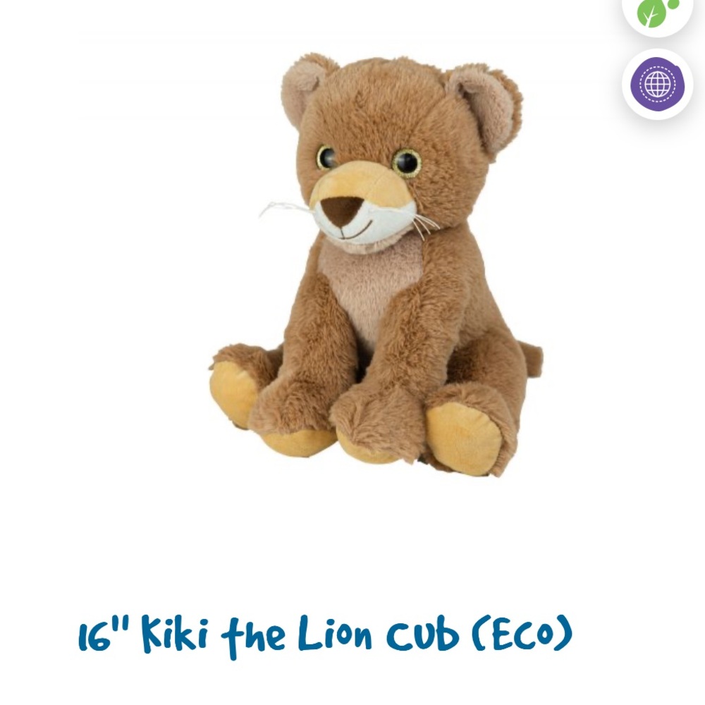 Kiki the Lion Cub Plush Toy.